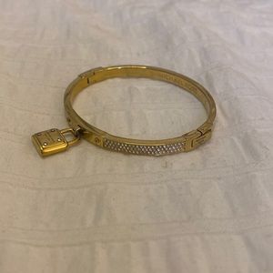 Michael Kors, Pave Lock Charm Bangle